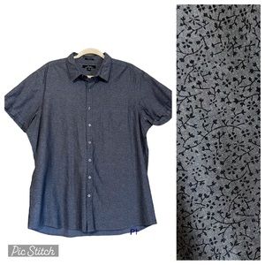 Marc Anthony Mans short sleeve, slim fit, button down shirt Size XL